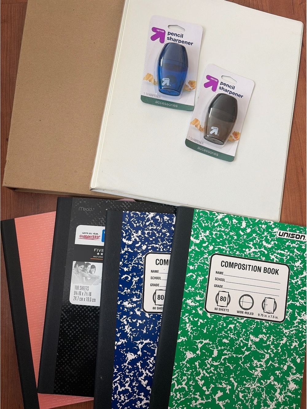 8 piece set of school or office supplies
